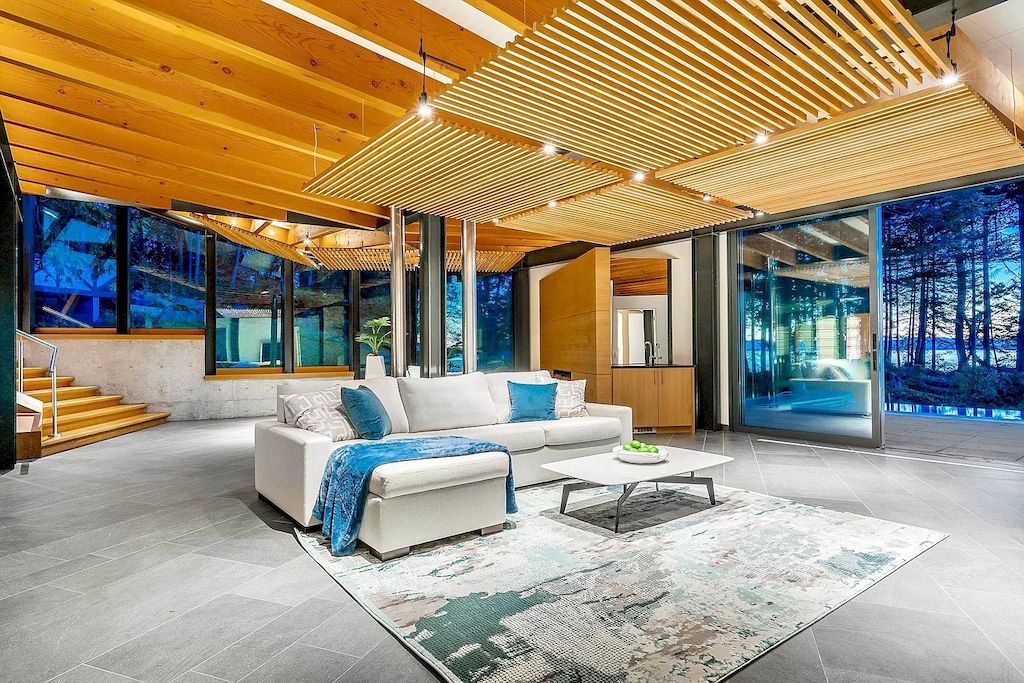 The House in Gulf Islands is renowned by architect, Paul Grant - dynamic interplay between indoors & outdoors now available for sale