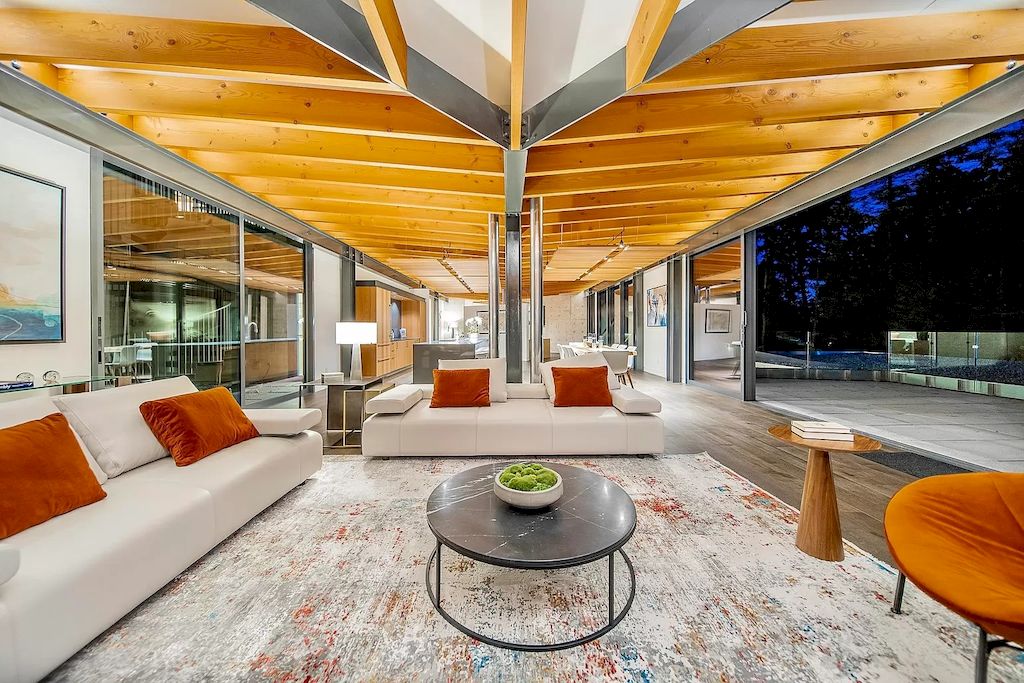 The House in Gulf Islands is renowned by architect, Paul Grant - dynamic interplay between indoors & outdoors now available for sale
