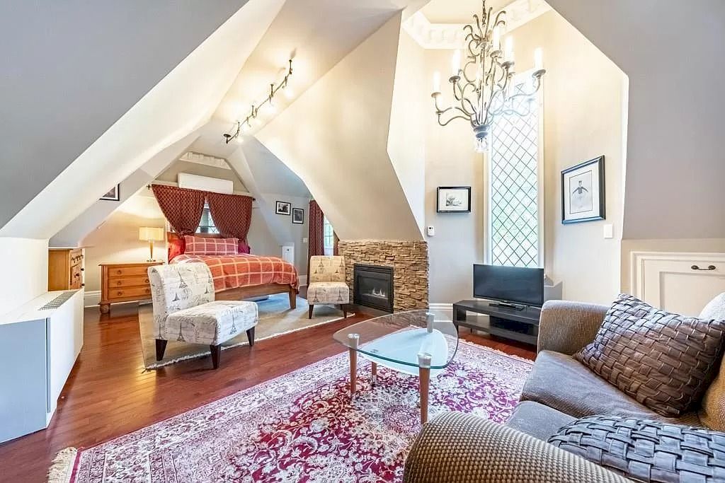 The Mississauga Castle Embraces meticulous hand crafted wood work, painted murals and exquisite stained glass windows now available for sale