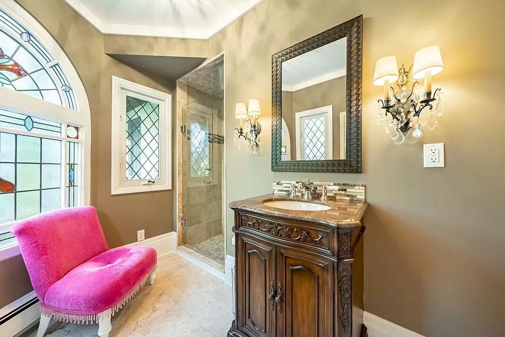 The Mississauga Castle Embraces meticulous hand crafted wood work, painted murals and exquisite stained glass windows now available for sale