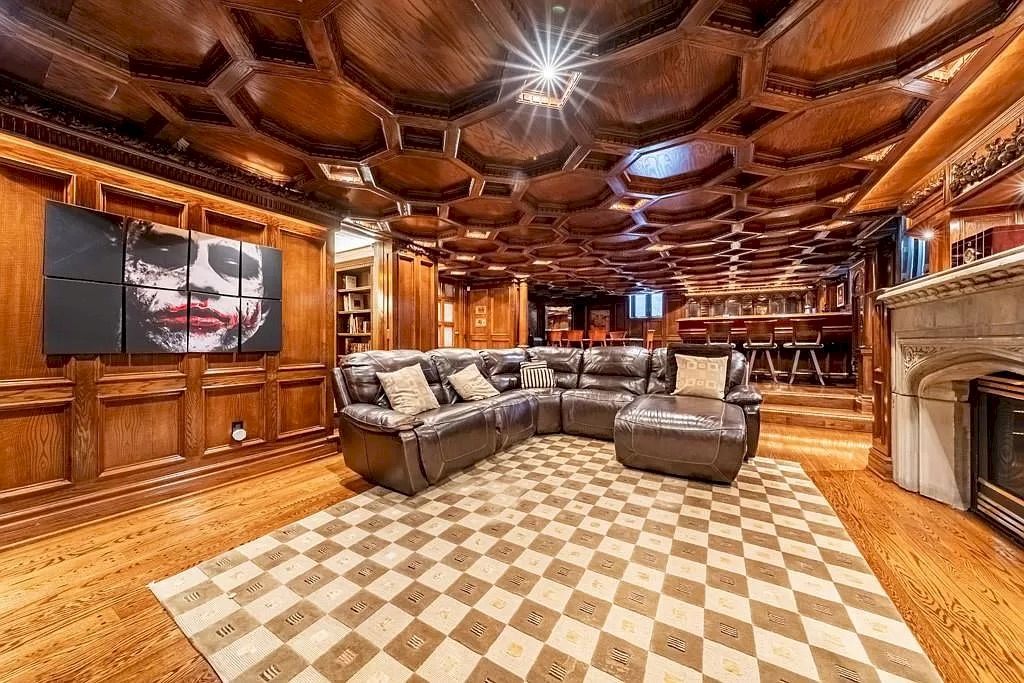 The Mississauga Castle Embraces meticulous hand crafted wood work, painted murals and exquisite stained glass windows now available for sale