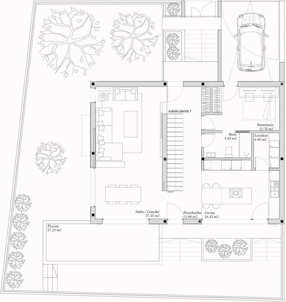 PMC House an Elegant Three story Home in Spain by EXarchitects 3