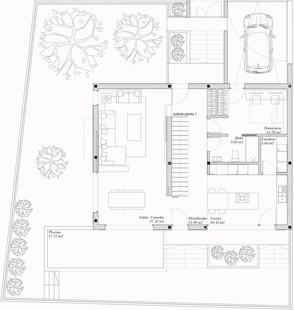 PMC House an Elegant Three story Home in Spain by EXarchitects 3