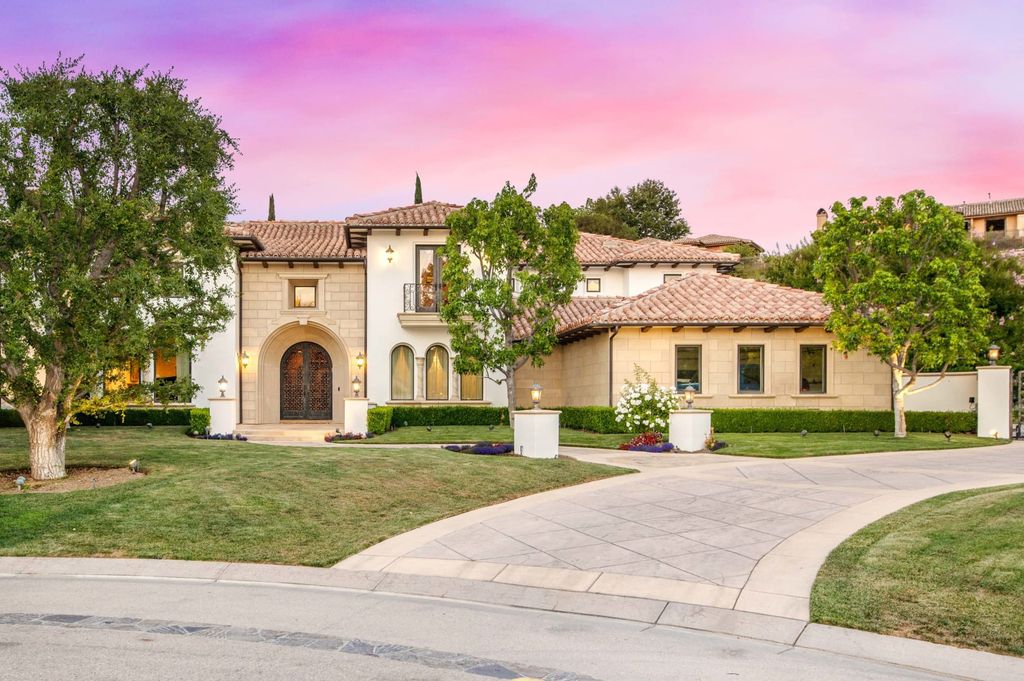 The Villa in Calabasas is a Mediterranean estate sited within the coveted gated community of The Estates of The Oaks now available for sale. This home located at 25232 Prado Del Misterio, Calabasas, California