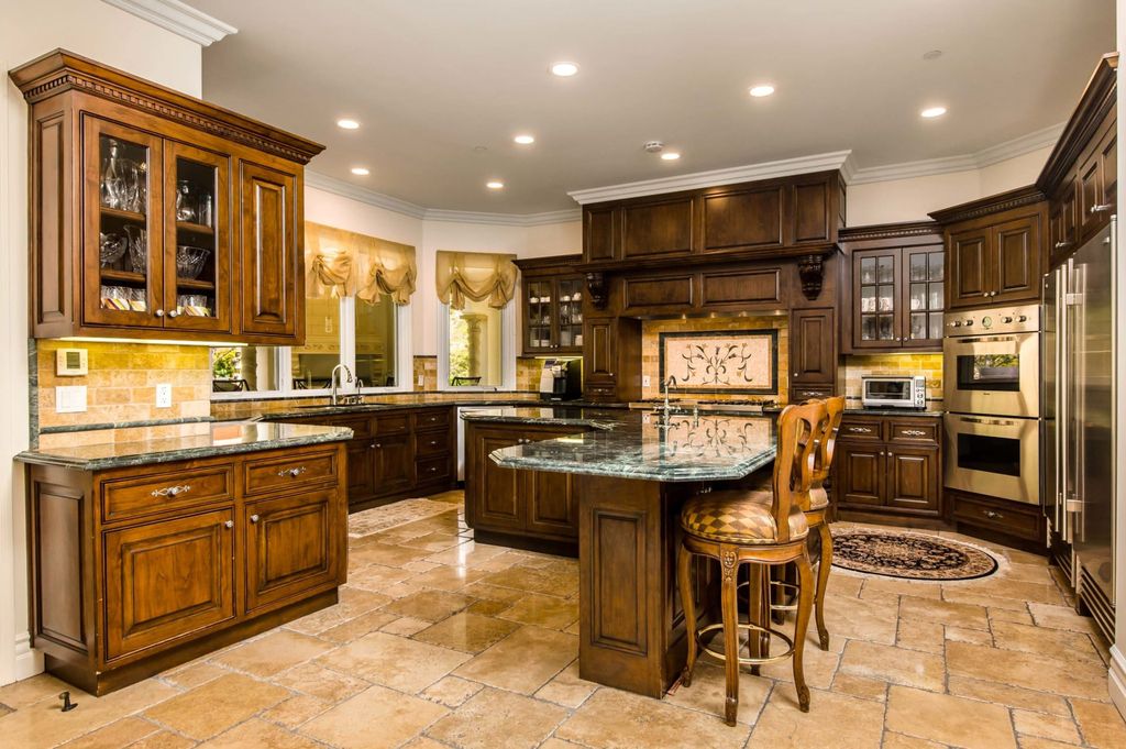 The Villa in Calabasas is a Mediterranean estate sited within the coveted gated community of The Estates of The Oaks now available for sale. This home located at 25232 Prado Del Misterio, Calabasas, California