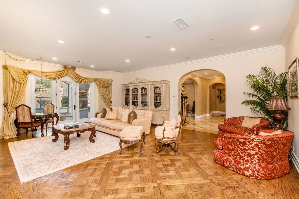 The Villa in Calabasas is a Mediterranean estate sited within the coveted gated community of The Estates of The Oaks now available for sale. This home located at 25232 Prado Del Misterio, Calabasas, California