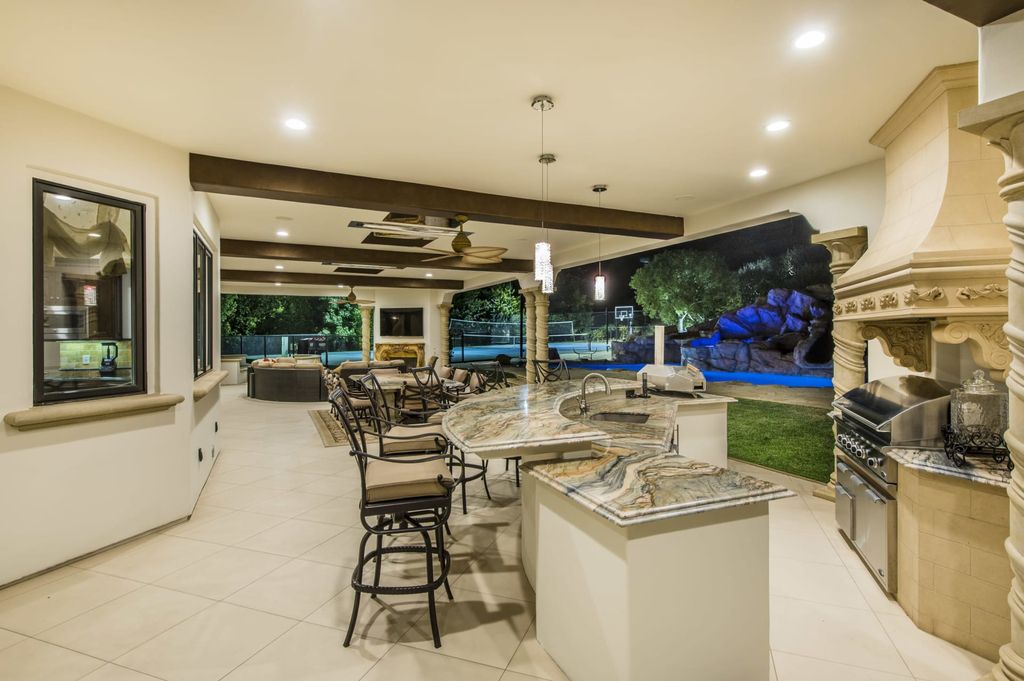 The Villa in Calabasas is a Mediterranean estate sited within the coveted gated community of The Estates of The Oaks now available for sale. This home located at 25232 Prado Del Misterio, Calabasas, California