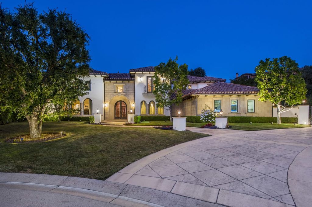 The Villa in Calabasas is a Mediterranean estate sited within the coveted gated community of The Estates of The Oaks now available for sale. This home located at 25232 Prado Del Misterio, Calabasas, California