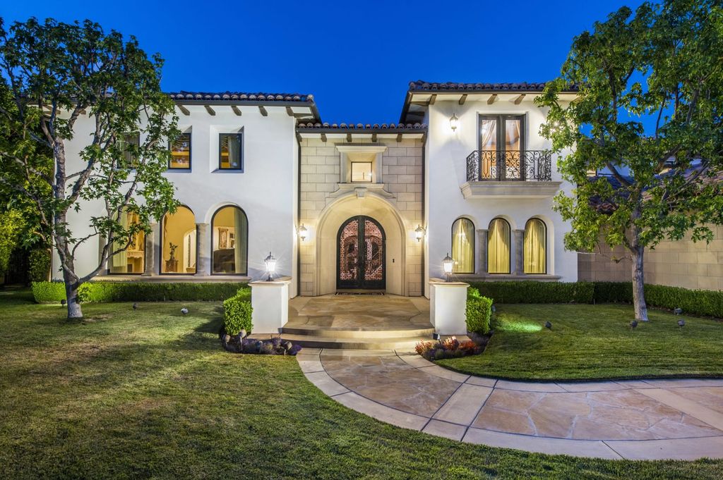 The Villa in Calabasas is a Mediterranean estate sited within the coveted gated community of The Estates of The Oaks now available for sale. This home located at 25232 Prado Del Misterio, Calabasas, California