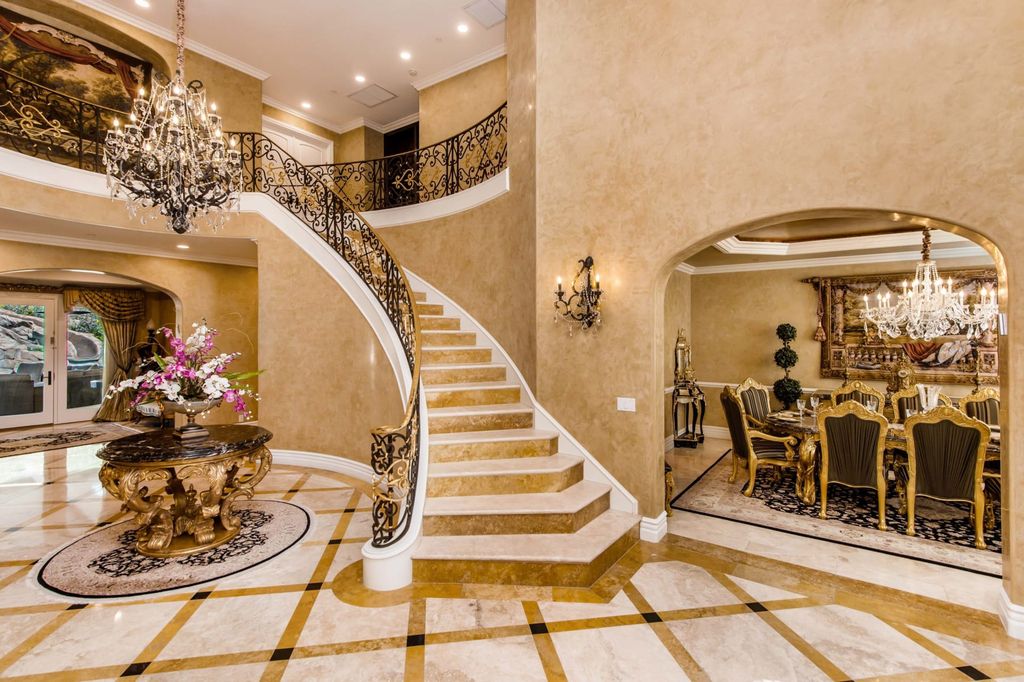 The Villa in Calabasas is a Mediterranean estate sited within the coveted gated community of The Estates of The Oaks now available for sale. This home located at 25232 Prado Del Misterio, Calabasas, California