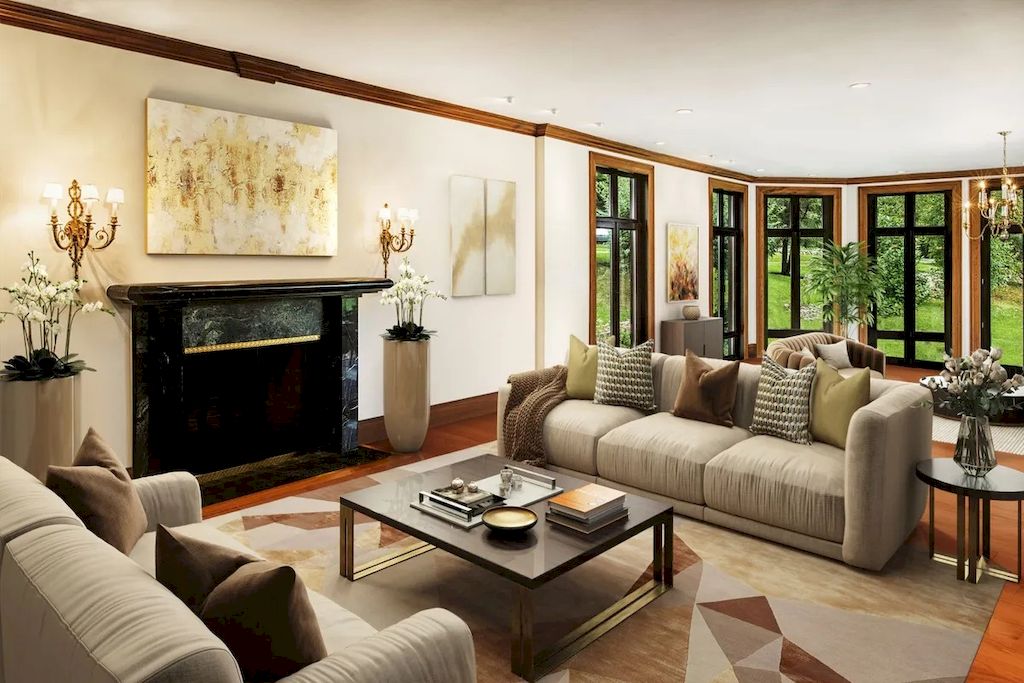 The Home in Connecticut is a luxurious home offering custom designed interiors, enchanting water views, expansive gardens, and so on now available for sale. This home located at 913 Oenoke Rdg, New Canaan, Connecticut; offering 07 bedrooms and 09 bathrooms with 10,824 square feet of living spaces.