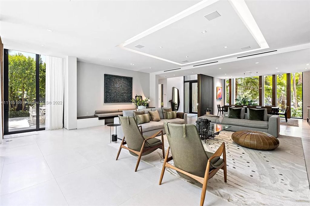 The Villa in Miami Beach is an award winning new construction modern tropical estate on Sunset Island 2 now available for sale. This home located at 2535 Shelter Ave, Miami Beach, Florida