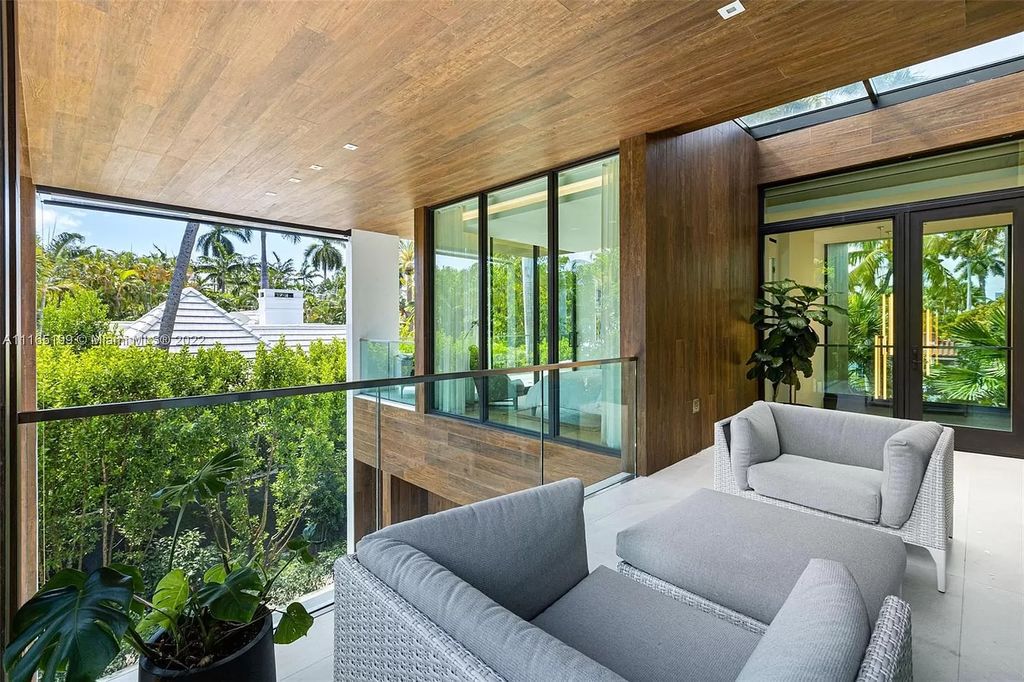 The Villa in Miami Beach is an award winning new construction modern tropical estate on Sunset Island 2 now available for sale. This home located at 2535 Shelter Ave, Miami Beach, Florida