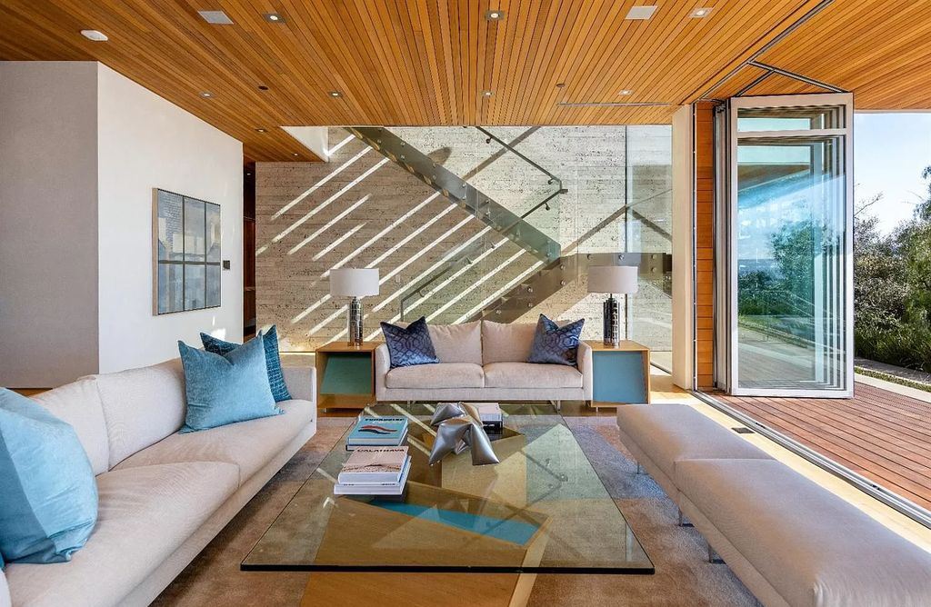 The Home in Tiburon an icon of modern design nestled in the hills above downtown Tiburon, boasts the finest views in the Bay Area now available for sale. This home located at 1860 Mountain View Dr, Belvedere Tiburon, California