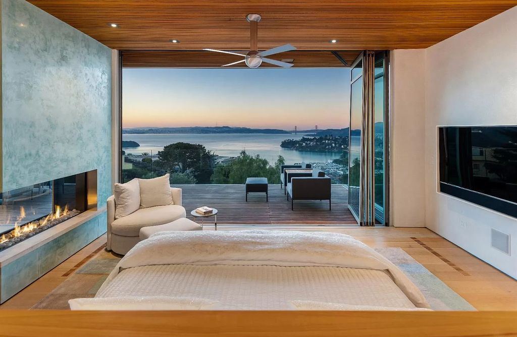 The Home in Tiburon an icon of modern design nestled in the hills above downtown Tiburon, boasts the finest views in the Bay Area now available for sale. This home located at 1860 Mountain View Dr, Belvedere Tiburon, California
