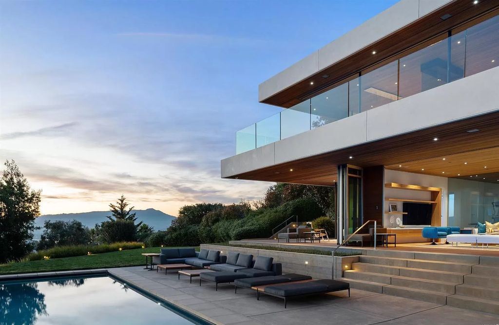 The Home in Tiburon an icon of modern design nestled in the hills above downtown Tiburon, boasts the finest views in the Bay Area now available for sale. This home located at 1860 Mountain View Dr, Belvedere Tiburon, California