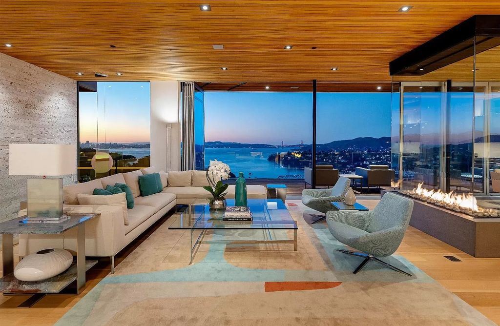 The Home in Tiburon an icon of modern design nestled in the hills above downtown Tiburon, boasts the finest views in the Bay Area now available for sale. This home located at 1860 Mountain View Dr, Belvedere Tiburon, California