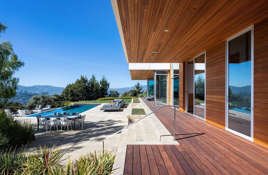 The Home in Tiburon an icon of modern design nestled in the hills above downtown Tiburon, boasts the finest views in the Bay Area now available for sale. This home located at 1860 Mountain View Dr, Belvedere Tiburon, California