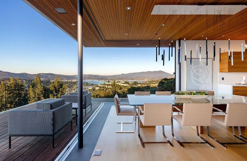 The Home in Tiburon an icon of modern design nestled in the hills above downtown Tiburon, boasts the finest views in the Bay Area now available for sale. This home located at 1860 Mountain View Dr, Belvedere Tiburon, California