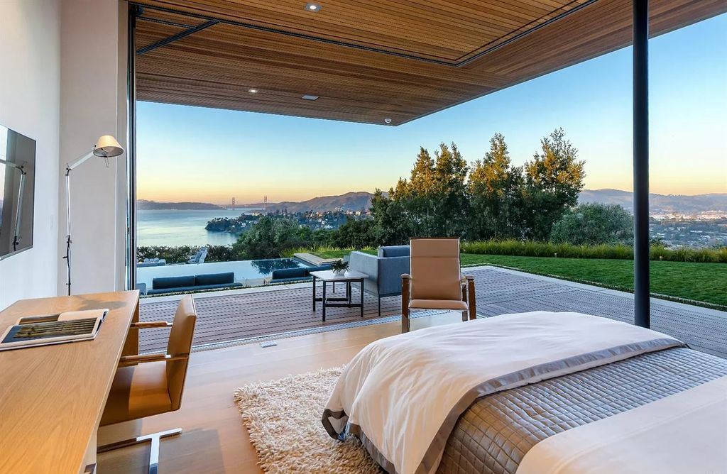 The Home in Tiburon an icon of modern design nestled in the hills above downtown Tiburon, boasts the finest views in the Bay Area now available for sale. This home located at 1860 Mountain View Dr, Belvedere Tiburon, California