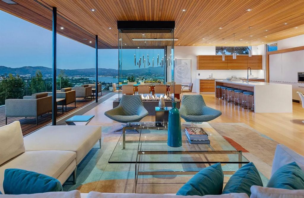 The Home in Tiburon an icon of modern design nestled in the hills above downtown Tiburon, boasts the finest views in the Bay Area now available for sale. This home located at 1860 Mountain View Dr, Belvedere Tiburon, California