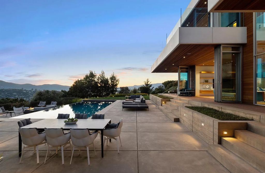 The Home in Tiburon an icon of modern design nestled in the hills above downtown Tiburon, boasts the finest views in the Bay Area now available for sale. This home located at 1860 Mountain View Dr, Belvedere Tiburon, California