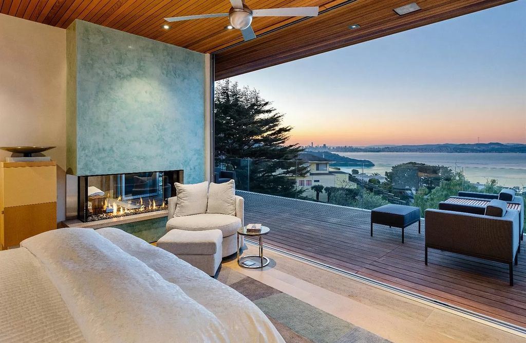 The Home in Tiburon an icon of modern design nestled in the hills above downtown Tiburon, boasts the finest views in the Bay Area now available for sale. This home located at 1860 Mountain View Dr, Belvedere Tiburon, California