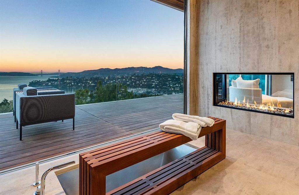 The Home in Tiburon an icon of modern design nestled in the hills above downtown Tiburon, boasts the finest views in the Bay Area now available for sale. This home located at 1860 Mountain View Dr, Belvedere Tiburon, California