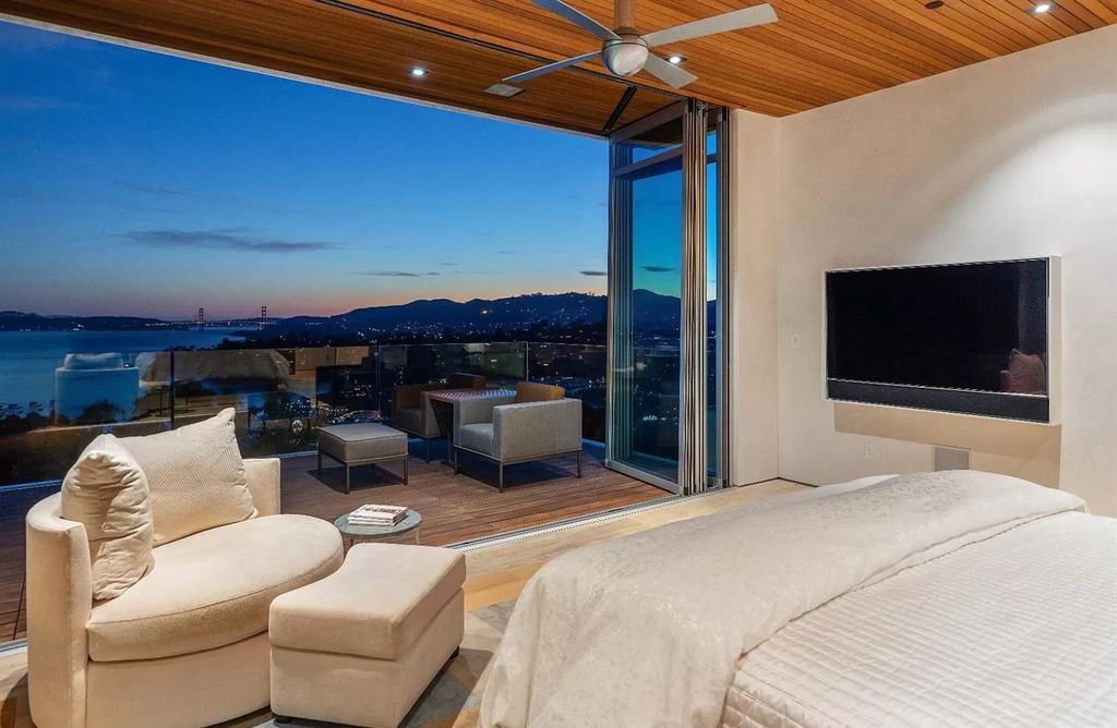 The Home in Tiburon an icon of modern design nestled in the hills above downtown Tiburon, boasts the finest views in the Bay Area now available for sale. This home located at 1860 Mountain View Dr, Belvedere Tiburon, California