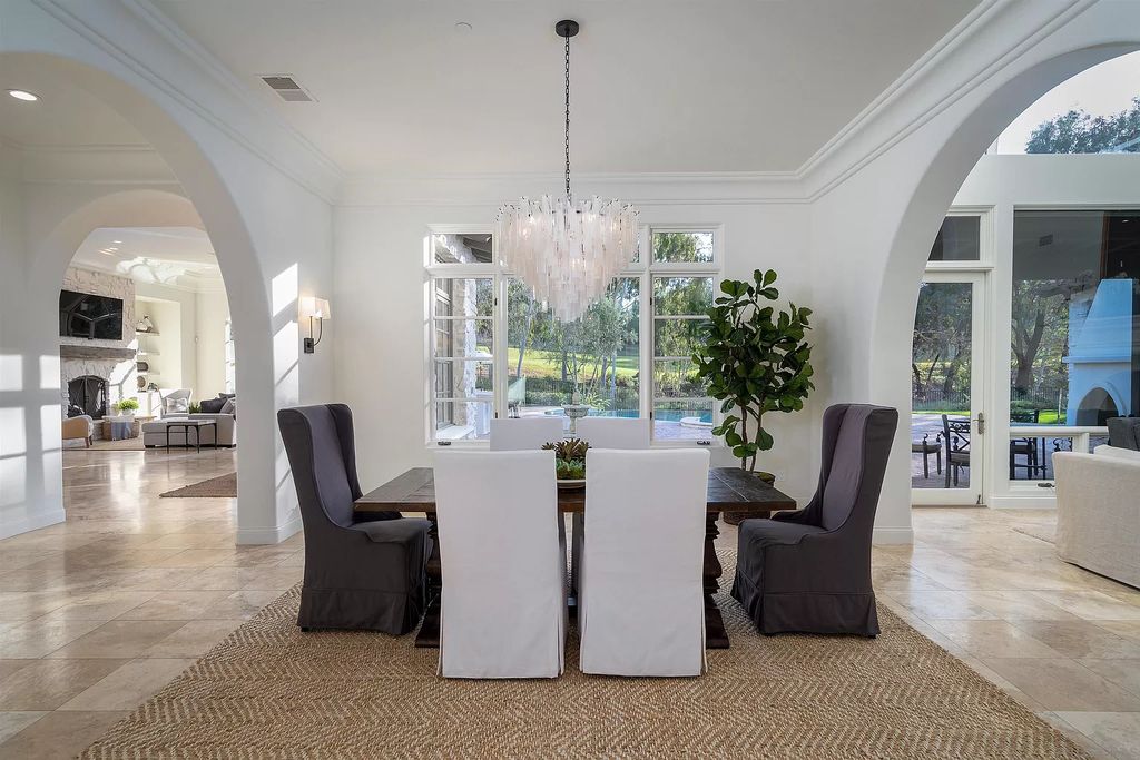 The Home in Rancho Santa Fe is a classically remodeled home with southern views overlooks golf course open space now available for sale. This home located at 6641 Calle Ponte Bella, Rancho Santa Fe, California