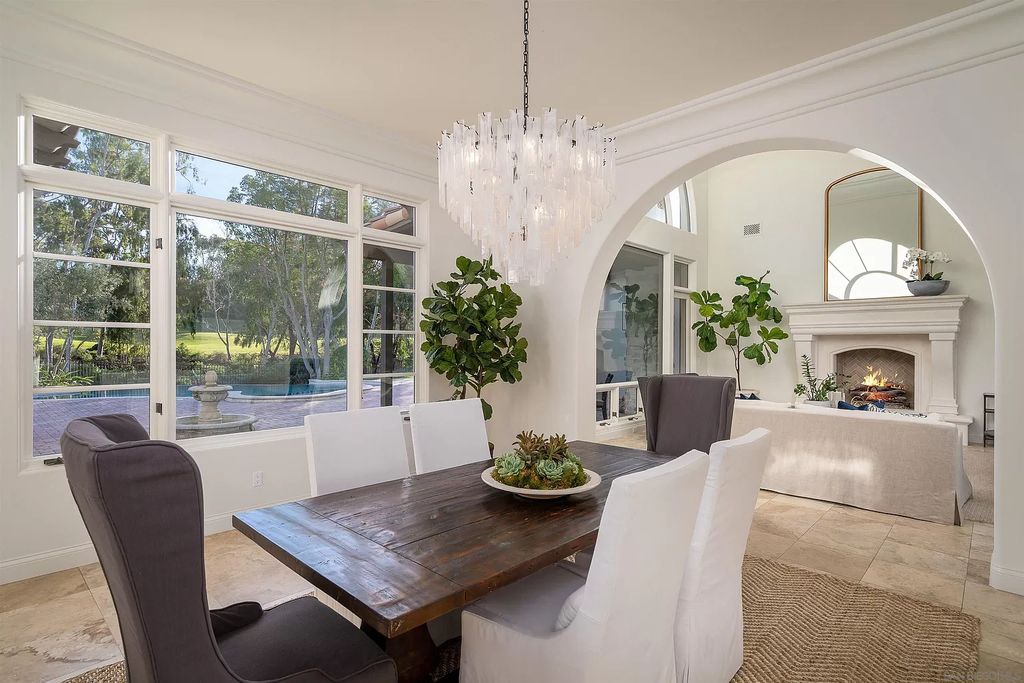 The Home in Rancho Santa Fe is a classically remodeled home with southern views overlooks golf course open space now available for sale. This home located at 6641 Calle Ponte Bella, Rancho Santa Fe, California
