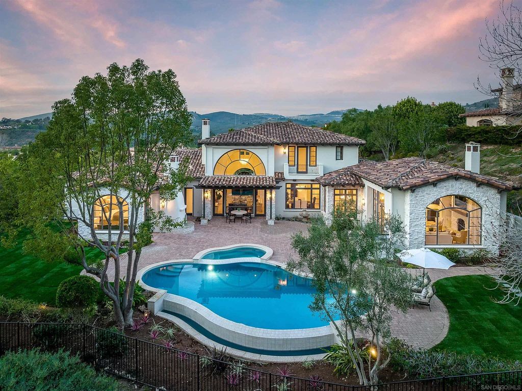 The Home in Rancho Santa Fe is a classically remodeled home with southern views overlooks golf course open space now available for sale. This home located at 6641 Calle Ponte Bella, Rancho Santa Fe, California
