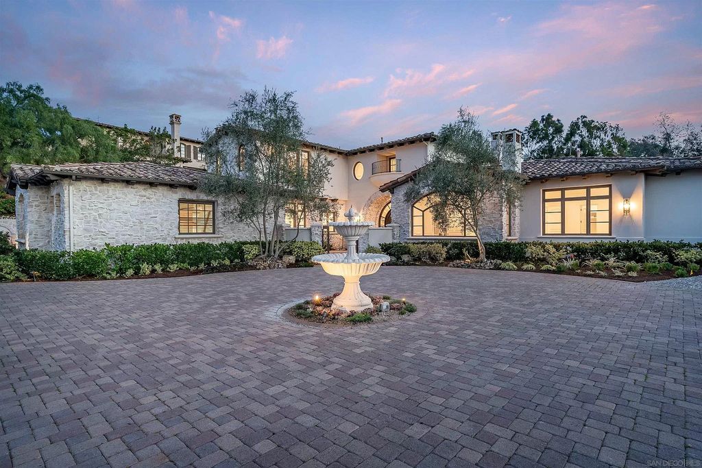 The Home in Rancho Santa Fe is a classically remodeled home with southern views overlooks golf course open space now available for sale. This home located at 6641 Calle Ponte Bella, Rancho Santa Fe, California
