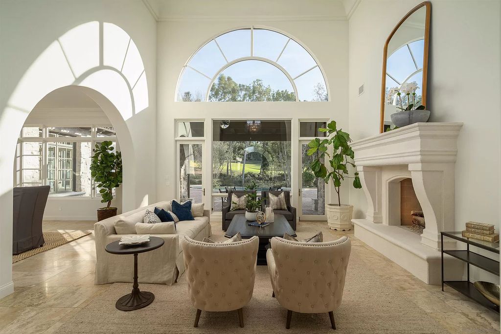 The Home in Rancho Santa Fe is a classically remodeled home with southern views overlooks golf course open space now available for sale. This home located at 6641 Calle Ponte Bella, Rancho Santa Fe, California