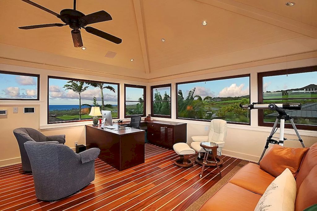 The Home in Hawaii is a luxurious home displaying unparalleled ocean, mountain, and coastal vistas now available for sale. This home located at 3027 Kalahiki St, Koloa, Hawaii; offering 04 bedrooms and 05 bathrooms with 4,490 square feet of living spaces.
