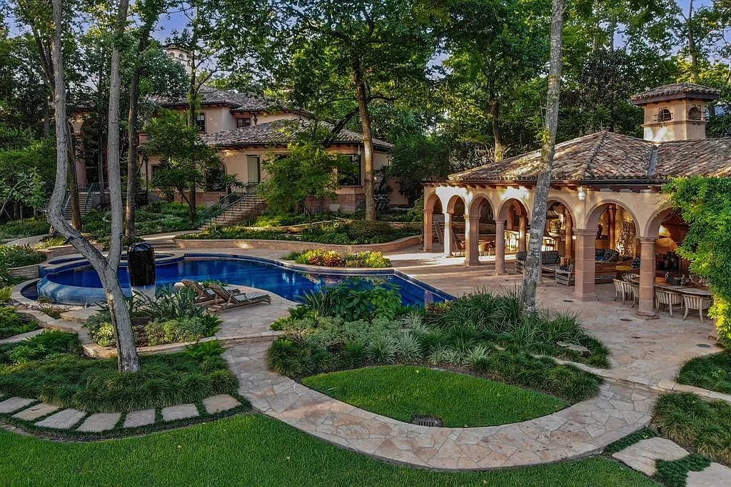 The Home in Houston is a magnificent custom designed estate with one of a kind architectural appointments now available for sale. This home located at 8843 Harness Creek Ln, Houston, Texas
