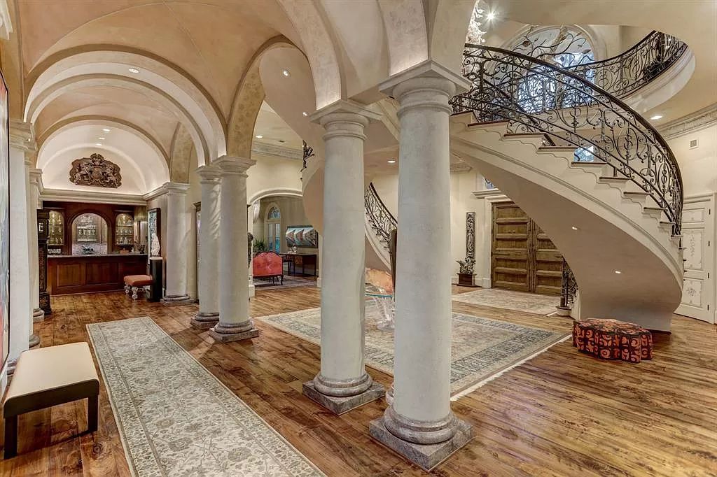 The Home in Houston is a magnificent custom designed estate with one of a kind architectural appointments now available for sale. This home located at 8843 Harness Creek Ln, Houston, Texas