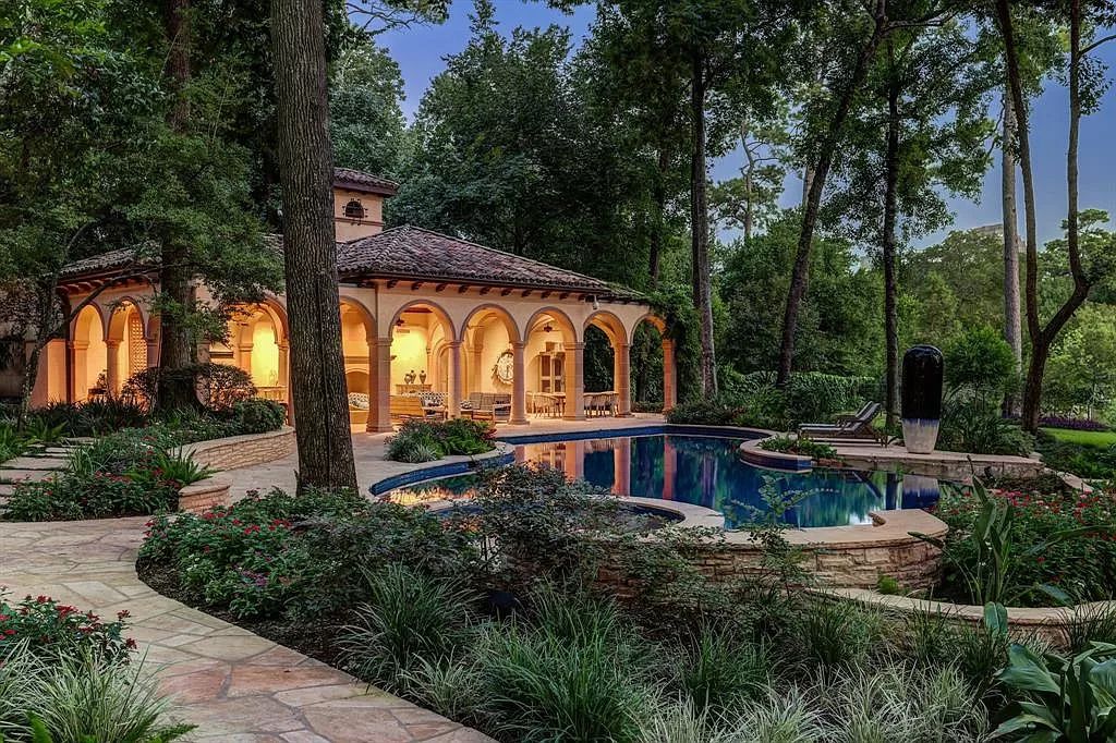 The Home in Houston is a magnificent custom designed estate with one of a kind architectural appointments now available for sale. This home located at 8843 Harness Creek Ln, Houston, Texas