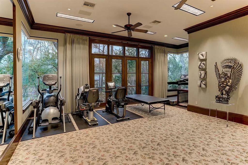 The Home in Houston is a magnificent custom designed estate with one of a kind architectural appointments now available for sale. This home located at 8843 Harness Creek Ln, Houston, Texas