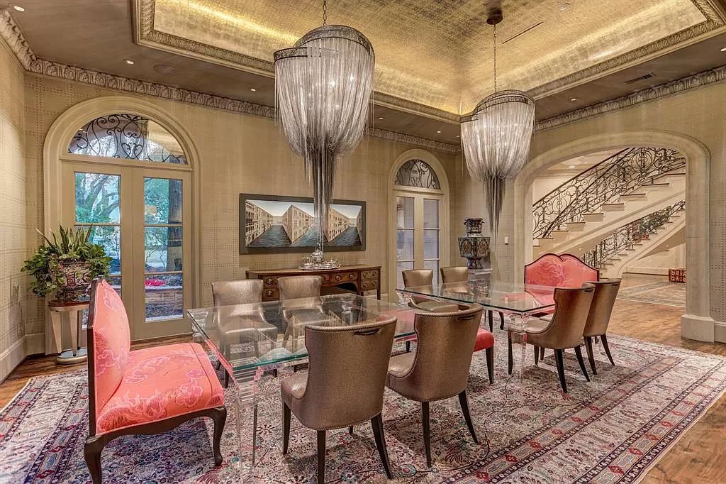 The Home in Houston is a magnificent custom designed estate with one of a kind architectural appointments now available for sale. This home located at 8843 Harness Creek Ln, Houston, Texas