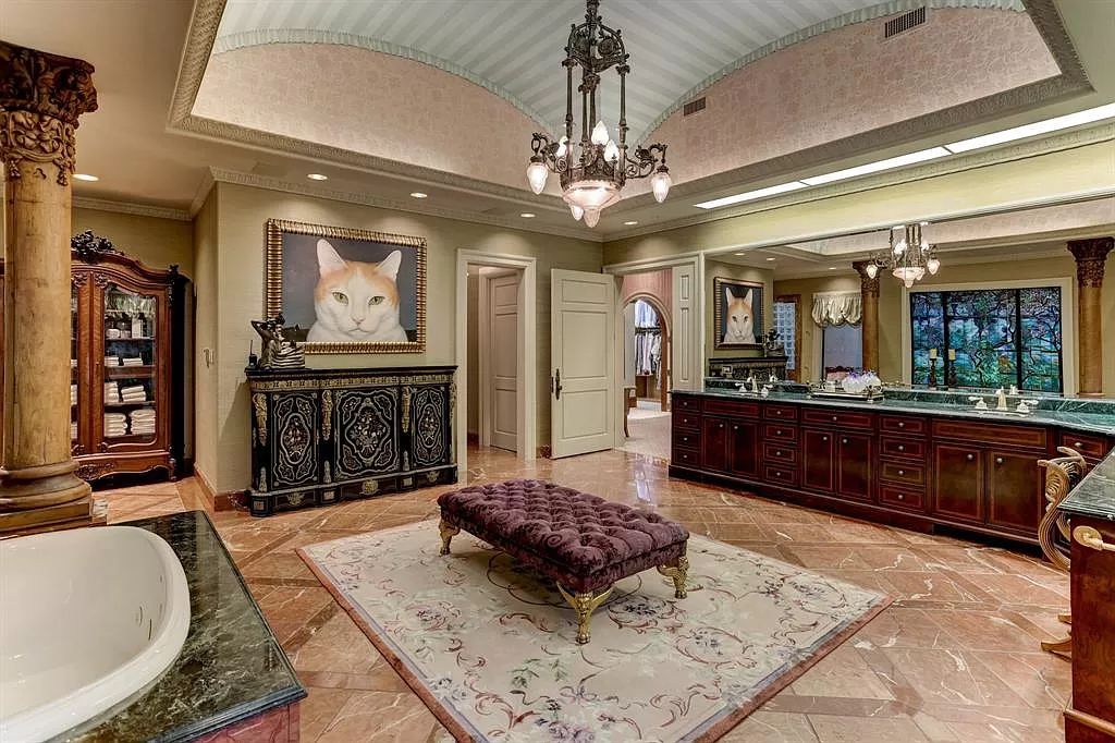 The Home in Houston is a magnificent custom designed estate with one of a kind architectural appointments now available for sale. This home located at 8843 Harness Creek Ln, Houston, Texas