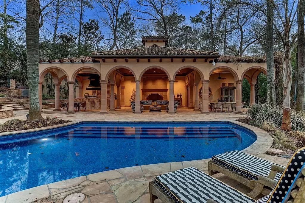 The Home in Houston is a magnificent custom designed estate with one of a kind architectural appointments now available for sale. This home located at 8843 Harness Creek Ln, Houston, Texas