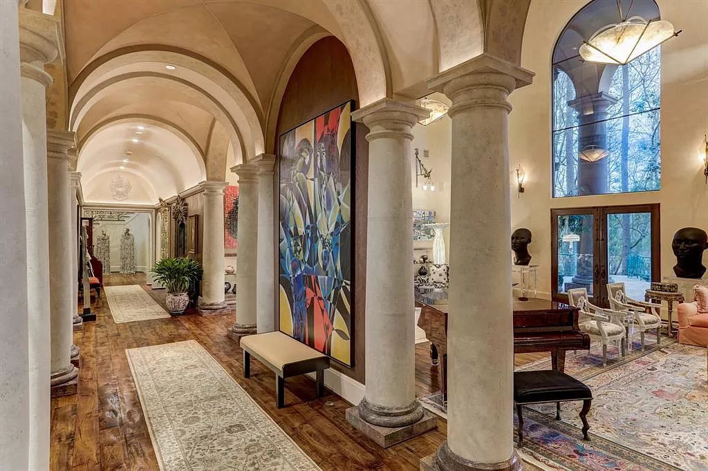 The Home in Houston is a magnificent custom designed estate with one of a kind architectural appointments now available for sale. This home located at 8843 Harness Creek Ln, Houston, Texas