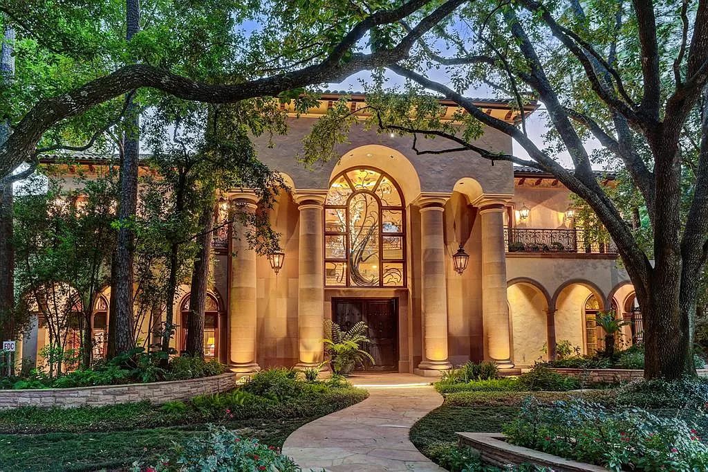 The Home in Houston is a magnificent custom designed estate with one of a kind architectural appointments now available for sale. This home located at 8843 Harness Creek Ln, Houston, Texas