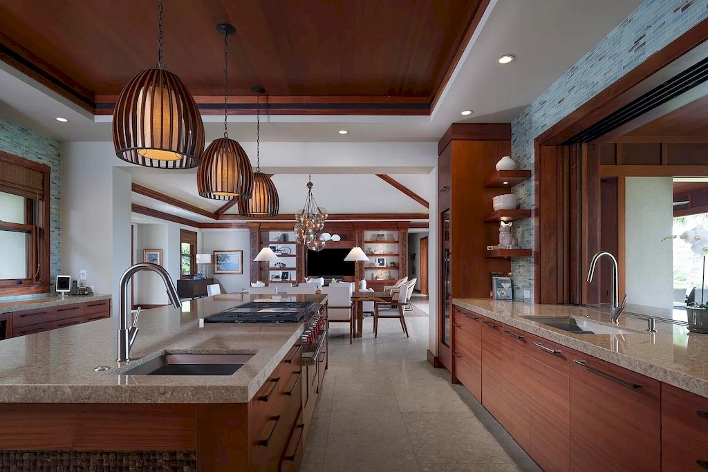The Home in Hawaii is a luxurious home featuring seamless indoor-outdoor contemporary design now available for sale. This home located at 26 Ualei Pl, Kihei, Hawaii; offering 05 bedrooms and 06 bathrooms with 4,383 square feet of living spaces.