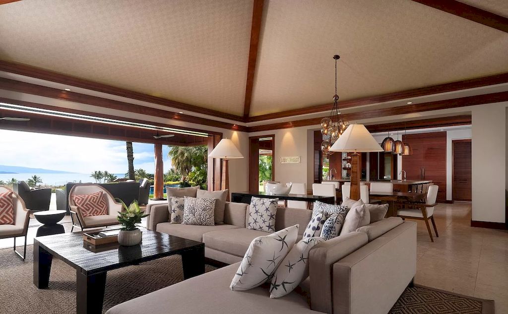The Home in Hawaii is a luxurious home featuring seamless indoor-outdoor contemporary design now available for sale. This home located at 26 Ualei Pl, Kihei, Hawaii; offering 05 bedrooms and 06 bathrooms with 4,383 square feet of living spaces.