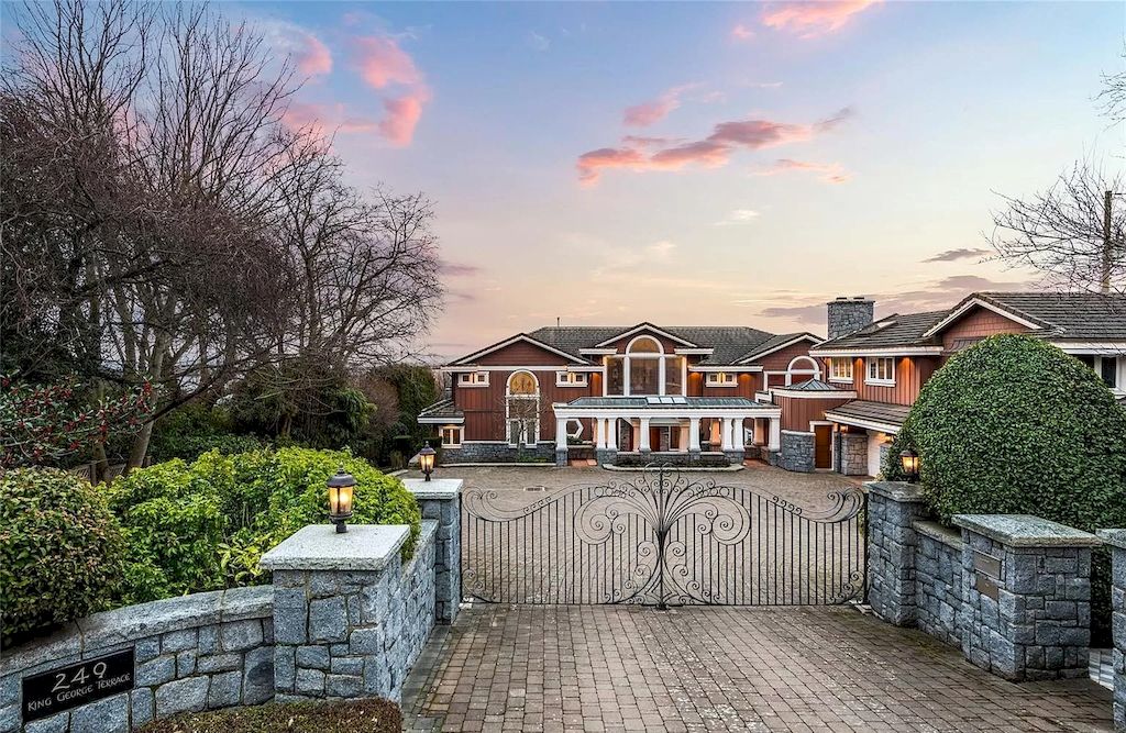The House in Oak Bay is entertainment haven complete with resort style living with a pool, hot tub, expansive patio sections including covered sections & oceanfront setting with beach access now available for sale