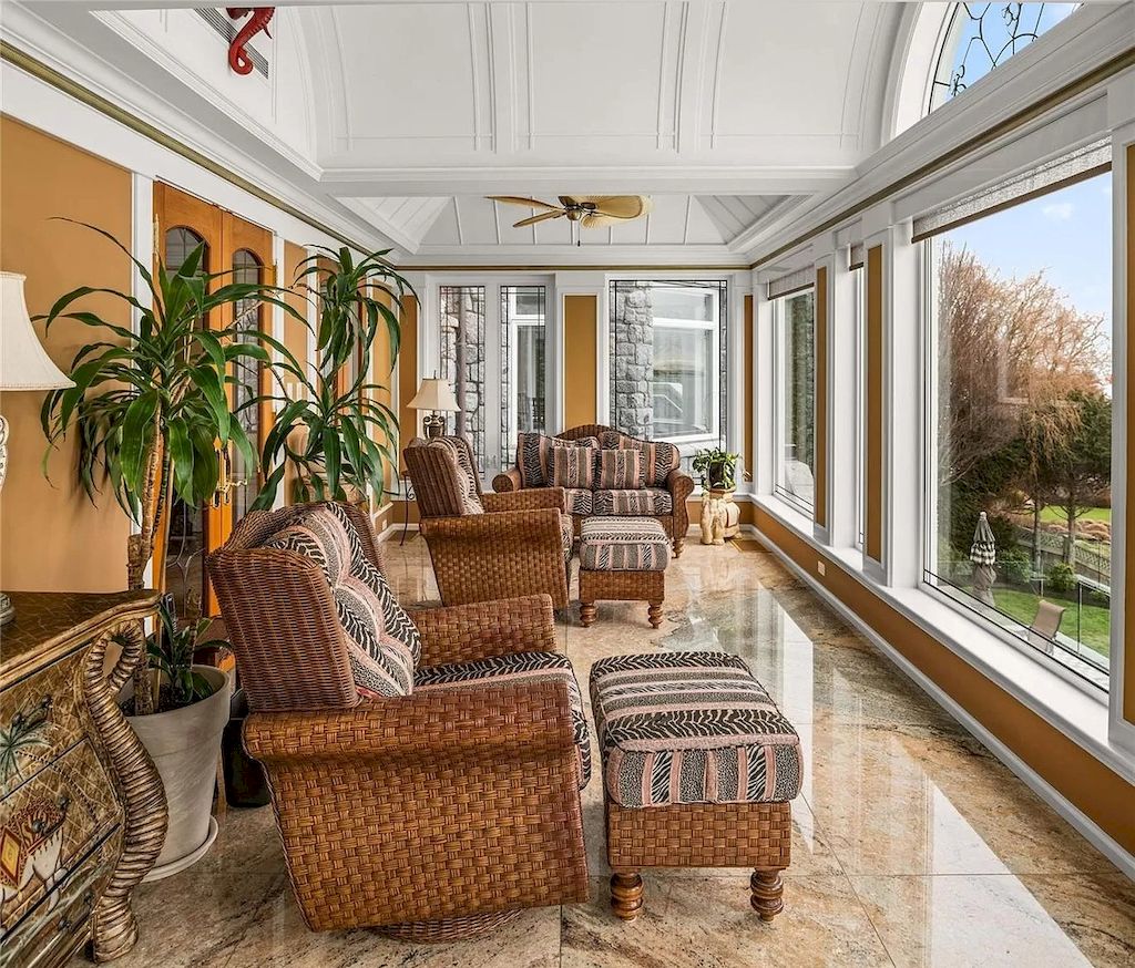 The House in Oak Bay is entertainment haven complete with resort style living with a pool, hot tub, expansive patio sections including covered sections & oceanfront setting with beach access now available for sale