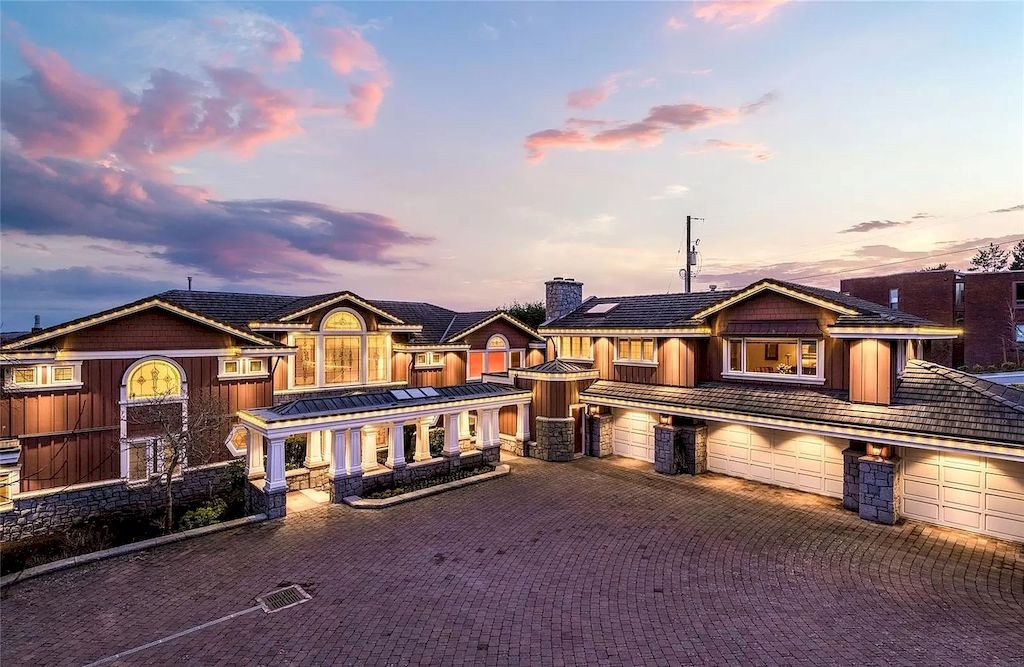 The House in Oak Bay is entertainment haven complete with resort style living with a pool, hot tub, expansive patio sections including covered sections & oceanfront setting with beach access now available for sale