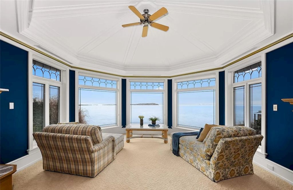 The House in Oak Bay is entertainment haven complete with resort style living with a pool, hot tub, expansive patio sections including covered sections & oceanfront setting with beach access now available for sale